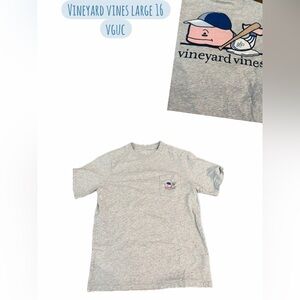 Vineyard vines boys large 16 baseball shirt